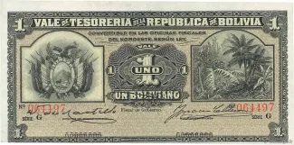 Bolivia 1 Boliviano, 1902