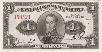 Bolivia 1 Boliviano, 1928