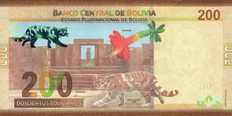 Bolivia 200 Bolivianos, 1986 reverse