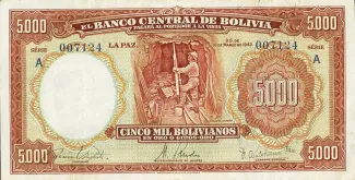 Bolivia 5.000 Bolivianos, 1942