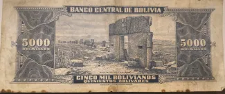 Bolivia 5.000 Bolivianos, 1945 reverse