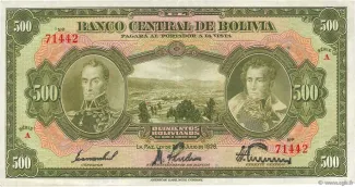 Bolivia 500 Bolivianos, 1928