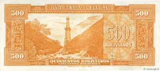 Bolivia 500 Bolivianos, 1945 reverse