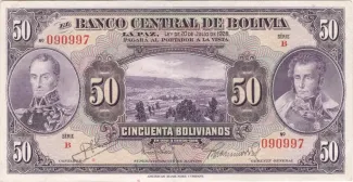 Bolivia 50 Bolivianos, 1928