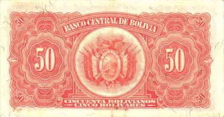 Bolivia 50 Bolivianos, 1928 reverse