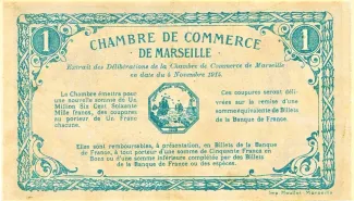 French notgeld 1 Franc, 1915 reverse