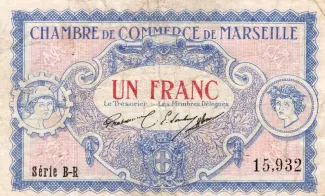 French notgeld 1 Franc, 1917 image