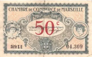 French notgeld 50 Centimes, 1917 image