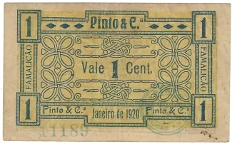 Braga, District of 1 Centavo, 1920 obverse