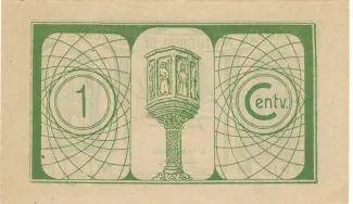 Bragana, District of 1 Centavo, reverse