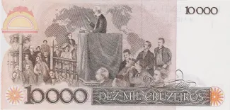 Brazil 10.000 Cruzeiros, 1984-1985 reverse