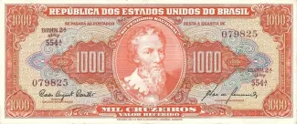 Brazil 1.000 Cruzeiros, 1960 obverse