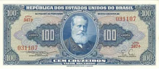 Brazil 100 Cruzeiros, 1955-1959 obverse