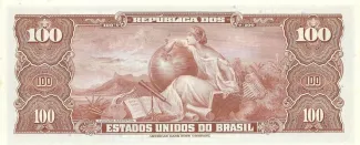 Brazil 100 Cruzeiros, 1955-1959 reverse
