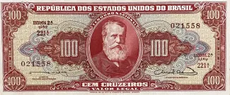 Brazil 100 Cruzeiros, 1963 obverse