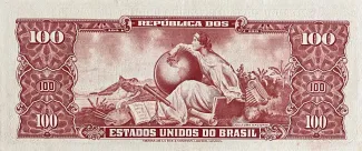 Brazil 100 Cruzeiros, 1963 reverse