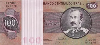 Brazil 100 Cruzeiros, 1970-1981 obverse