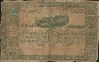Brazil 100 Mil Réis, 1844 obverse