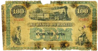 Brazil 100 Mil Réis, 1868 obverse