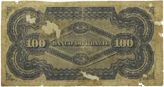 Brazil 100 Mil Réis, 1890 reverse