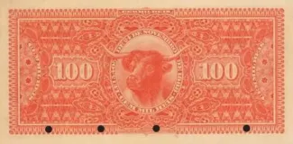 Brazil 100 Mil Réis, 1890 reverse
