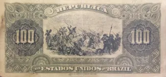 Brazil 100 Mil Réis, 1892 reverse