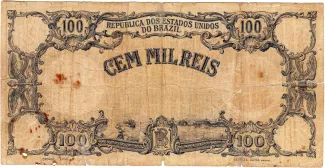 Brazil 100 Mil Réis, 1904 reverse