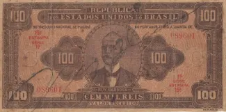 Brazil 100 Mil Réis, 1924 obverse