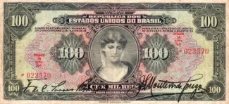 Brazil 100 Mil Réis, 1927 obverse