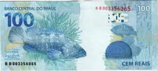 Brazil 100 Reais, 2010 reverse