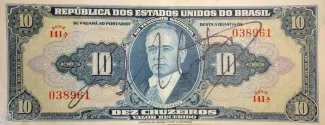 Brazil 10 Cruzeiros, 1943 obverse