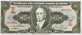 Brazil 10 Cruzeiros, 1953-1960 obverse