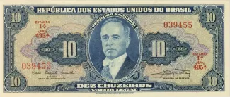 Brazil 10 Cruzeiros, 1961-1963 obverse