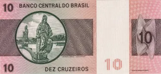 Brazil 10 Cruzeiros, 1970-1980 reverse