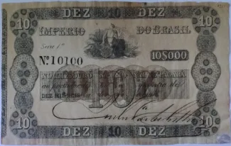 Brazil 10 Mil Réis, 1854 obverse