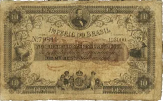 Brazil 10 Mil Réis, 1868 obverse