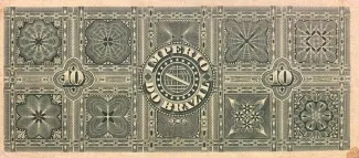 Brazil 10 Mil Réis, 1888 reverse