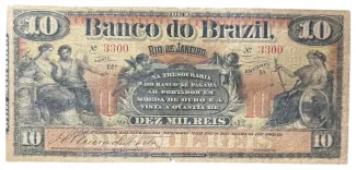 Brazil 10 Mil Réis, 1890 obverse