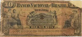 Brazil 10 Mil Réis, 1890 obverse