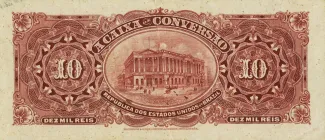 Brazil 10 Mil Réis, 1907 reverse