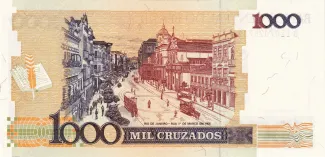 Brazil 1 Cruzado Novo, 1989 reverse