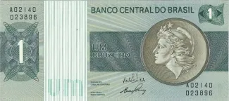 Brazil 1 Cruzeiro, 1970 obverse