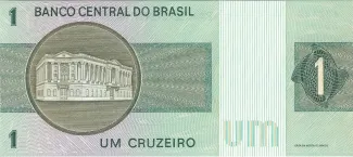 Brazil 1 Cruzeiro, 1970 reverse