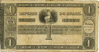 Brazil 1 Mil Réis, 1835 obverse