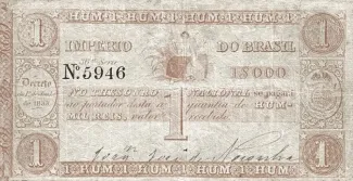 Brazil 1 Mil Réis, 1844 obverse