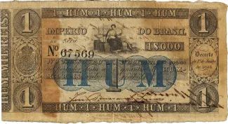 Brazil 1 Mil Réis, 1860 obverse