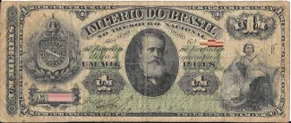 Brazil 1 Mil Réis, 1879-1885 obverse