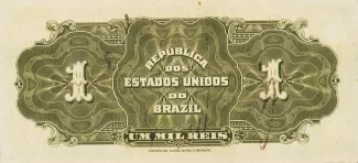 Brazil 1 Mil Réis, 1919 reverse