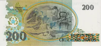 Brazil 200 Cruzados Novos, 1989 reverse