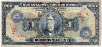 Brazil 200 Cruzeiros, 1942 obverse